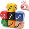Cheynn 7 dadi grandi, 30 mm, cubi in legno colorati, D6, set di dadi poliedrici per giochi di ruolo, giochi di carte, accessori