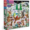 eeBoo Piece & Love: The Little Tree - Puzzle da 1000 pezzi - Puzzle quadrato per adulti, 23 x 23, include inserto di riferimento per immagini, pezzi lucidi