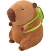 Kunaxku Capybara Peluche con Zaino Tartaruga per Bambini (33 cm)