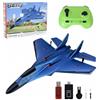 Lunaanda Aereo RC 2 Canali, Stabilizzatore Giroscopico da 2,4 GHz Aereo per Aliante, Facile da Pilotare per Adulti Bambini Principianti, Ricarica USB, Illuminazione Fantastica, Blu