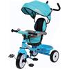 Colibri Colibrì Triciclo Bambini 1 anno Passeggino Fronte Mamma e Strada Leggero | Treciclo Regolabile Bimbo Bimba 9 mesi Colibrino Blu