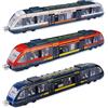 VBACALA Treno Giocattolo Alta Velocità 3 Pezzi, Trenini in Metallo Pressofuso con Ruote e Ganci, Modellino Ferroviario per Bambini 3+ Anni, Regalo Educativo