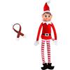 JANDTEK Elfo femmina 40 cm con sciarpa - Elfo Natale decorativo - Elfi natalizi da collezione per casa e albero - Pupazzo premium, perfetto come regalo per bambini
