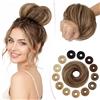 SEGO Pro 45G Chignon Capelli Veri Umani #18/613 Biondo Cenere/Biondo Chiarissimo Chignon Folto Facile per Capelli Elastico Capelli Finti Extension Coda di Cavallo Updo Lisci (45g)