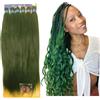 Ser Mulher Capelli SUPER JUMBO PREMIUM Braid per Treccine Africane PESO: 522g, LUNGHE: 65cm Pre-Stretched - Hair Braiding Extension, Anellini per Styling COMPRESI, (Emerald, 65 cm)