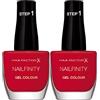 Max Factor 2x Max Factor Nailfinity Gel Colour Smalto per Unghie a Lunga Tenuta Senza Lampada UV Colore 310 Red Carpet Ready - 2 Smalti