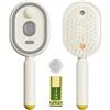 Generic Spazzola massaggiante con cuscinetti d'aria elettrica, spazzola autopulente 3-in-1 con olio essenziale, massaggiatore ricaricabile per il cuoio capelluto con spruzzo liquido, strumento antistatico per