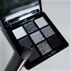 HOPHAT Palette di ombretti a 9 colori - Ombretto opaco e glitterato, comoda palette portatile per il trucco degli occhi da viaggio per Natale e festival musicali (Reversal Star Smokey)