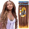 Ser Mulher Capelli SUPER JUMBO PREMIUM Braid per Treccine Africane PESO: 522g, LUNGHE: 65cm Pre-Stretched - Hair Braiding Extension, Anellini per Styling COMPRESI, (Dark Blonde, 65 cm)