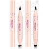 Beauty Searcher Penna a doppia testa per lentiggini naturali, strumento per il trucco impermeabile per simulare le macchie della pelle, timbro viso a 5 punti, matita eyeliner #morbido marrone + marrone scuro