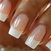 MouyouGlow Unghie Finte Corte MouyouGlow,Squadrata Bianche Brillantini French Sheer Nudo Base Design Short Press on Nails,White Bling Tips Naturale Estate INS Artificial Acryl Fake Nails