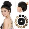 SEGO Pro 45G Chignon Capelli Veri Umani #1 Jet Nero Chignon Folto Facile per Capelli Elastico Capelli Finti Extension Coda di Cavallo Updo Lisci (45g)