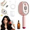 XJQ Electric Spray Air Cushion Massage Comb for Women, Portable Cordless Tool for Smoothing Styling & Frizz Control, Air Cushion Massage One-Click Self-Cleaning Comb (Pink)