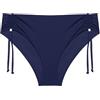 YAMAMAY - Bikini Parte Bassa Taglio Classico, Donna, Sculpt Color, Blu Scuro, monocromo