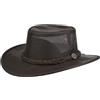 Barmah Hats Barmah Cappello in Pelle Foldaway Cooler Uomo - Made Australia Western con Fascia Estate/Inverno Primavera Estate Autunno Inverno - M (56-57 cm) Marrone