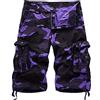 generic Pantaloncini cargo da uomo mimetici leggeri e rilassati pantaloni corti da lavoro mimetici in twill di cotone da combattimento metà pantaloni casual estivi militari, blu cielo, 52