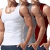 Yekdmxop Canotta Palestra Uomo Bodybuilding Cotone Canotte Sportive Spalla Larga Elasticizzato Canottiere Canottiera Intimo Gilet Allenamento Maglietta Smanicata Running Fitness Tshirt Muscolari Top Pacco da 3