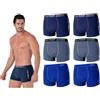 Navigare 6 Boxer Uomo Mutanda Intimo Ragazzo Elasticizzato Varie Fantasie (IT, Testo, L, Regular, Regular, 1598)