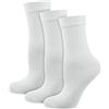 Nur Die Calzini unisex senza gomma, unisex, in cotone, traspiranti, senza fili di gomma, lunghezza media, bianco, 35-38