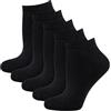 Nur Die 5 calzini da sneaker, classici, in cotone, traspiranti, morbidi, antiscivolo, taglio basso, confezione multipla, unisex