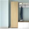 Dmora Armadio Multiuso 1 Anta Cansano 30.00x182.00h cm Bianco Cannettato 7 Ripiani Un'anta, Apertura Battente Made in Italy