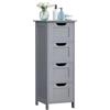 VASAGLE Mobile da Bagno, Cassettiera, Armadio Autoportante, con 4 Cassetti, 30 x 30 x 82 cm, per Bagno, Soggiorno, Sala da Pranzo, Cucina, Stile Moderno, Grigio Mistico LHC040P36