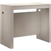 Dmora Consolle Allungabile Ficarolo 90.00x186.00x78.00h cm Beige Allungabile 8 Posti, Meccanismo Estensione a Incastro Made in Italy