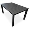 DRW Tavolo allungabile da esterno in alluminio, antracite, 75 x 240 x 100 cm