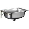 AVIITI Lavello in Acciaio Inox, Lavello A Una Vasca Con Staffa Di Fissaggio, Per Cucina, Bagno Di Servizio, Bar,Silver a,37x31cm