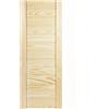 DecoMeister Porte a Lamelle Chiuse in Legno 294x766 mm Confezione da 1 - Porta Pino Massiccio - Anta per Armadio a Persiana Cieca - Frontali Mobili e Antine per Guardaroba - Legno Naturale Grezzo