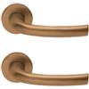 Generico Coppia Maniglie per Porte Brixia Ghidini, Alluminio Bronzo F4, Quadro 8mm, con Rosette, per Porte Interne