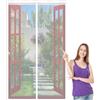 LIJIAO Zanzariera Magnetica Porta 87 x 190 cm Anti Zanzare Insetti, con Calamita & Pesi, Chiusura Automatica, con Nastro Adesivo, Tenda Zanzariera Porta Finestra Cortile per Balcone Soggiorno, Bianco