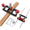SWTHM Pialla per fresatrice, profondità precisa regolabile con rotella di precisione in lega di alluminio con 4 lame di ricambio incisive, utensile manuale versatile per la lavorazione del legno, finitura
