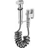 PORFOYO Set per bidet, doccetta per WC, spruzzatore per WC a parete, in acciaio inox con tubo a molla e supporto da parete per WC, bagno, cucina (argento)