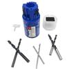 Beast Set di punte per trapano combinate 3-4-5-6-8-10 mm, 6 punte per legno, 6 punte per ferro, 6 punte da muro.
