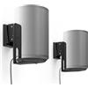 PUTORSEN Supporto da parete per altoparlante Sonos Era 100, girevole/inclinabile/gestione dei cavi, per una migliore presa audio, può contenere fino a 3 kg (2 supporti, nero)
