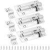 HonGien 3 chiavistelli di sicurezza per porte pesanti in acciaio inox con vite per bagno, camera da letto, WC, giardini, capannoni, docce da 97 mm, argento (4 pollici)