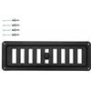 DEMLOU - Griglia di Ventilazione Regolabile 23 x 7,5 cm, Nera RAL 9005.