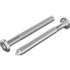vidaXL Viti per mobili 2 pcs Argento M6 x 60 mm Acciaio, Soggiorno, Viti Resistenti, Soluzioni per Fissaggi Interni, Esterni, Antiruggine, Progetti di Montaggio