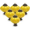 Cjueiom Confezione da 12 pomelli in ceramica per cassetti, color oro giallo, vintage, con viti di montaggio, maniglie antiche per armadio da cucina e comò