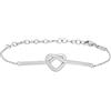 Breil, Collezione B&ME, Bracciale Donna, Bracciale Rigido in Acciaio Lucido, con Design Minimal, Ricercato e Simbolico a Forma di Cuore, Ideale per un Regalo Speciale, Misura Medium, 44-56 cm, Silver