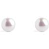 SINGULARU - Orecchini Single Pearl. Argento Sterling con Placcatura Rodio. Chiusura a Pressione. Gioielli da Donna