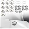 Xracingmoto Fissaggio Rapido Universale da 14mm con Anello a D da 1/4 per Carene Moto da Corsa, Compatibile con Honda, Yamaha, Suzuki, Kawasaki, Ducati, Aprilia