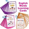 YTYIN Montessori Bambini che imparano parole inglesi Carte Insegnante della scuola materna Educazione precoce Sussidi didattici Vocabolario Forniture per l'aula