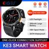 EIGIIS KE3 Chiamata Bluetooth Astuto Della Vigilanza Degli Uomini Full Touch Screen Monitor di Salute Orologio Con Torcia Elettrica Degli Uomini SmartWatch Per IOS Android