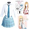 NONE Anime My Dress Up Darling Kitagawa Marin Costume Cosplay Kitagawa Marin Abiti Cosplay Uniforme scolastica Parrucca Vestito Ragazze Donne