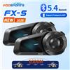 Fodsports Auricolare per casco Bluetooth senza fili per interfono moto Fodsports FX-S da 2 pezzi, 1000M, BT5.4