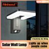 Heinast LED pieghevole 120 ° Lampada da parete per esterni a luce solare Faretti impermeabili Lampada Sensore di movimento Lampada solare 3 modalità Lampione stradale Decorazione da giardino
