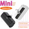 NONE Mini batteria esterna portatile 5000mAh con staffa Display digitale Power Bank per IPhone Xiaomi Huawei Samsung