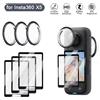 TECTINTER Pellicola in vetro temperato per Insta360 X4 X5 Protezione schermo Anti-graffio Protezione copriobiettivo Kit protettivo 360 ° Accessori per videocamere